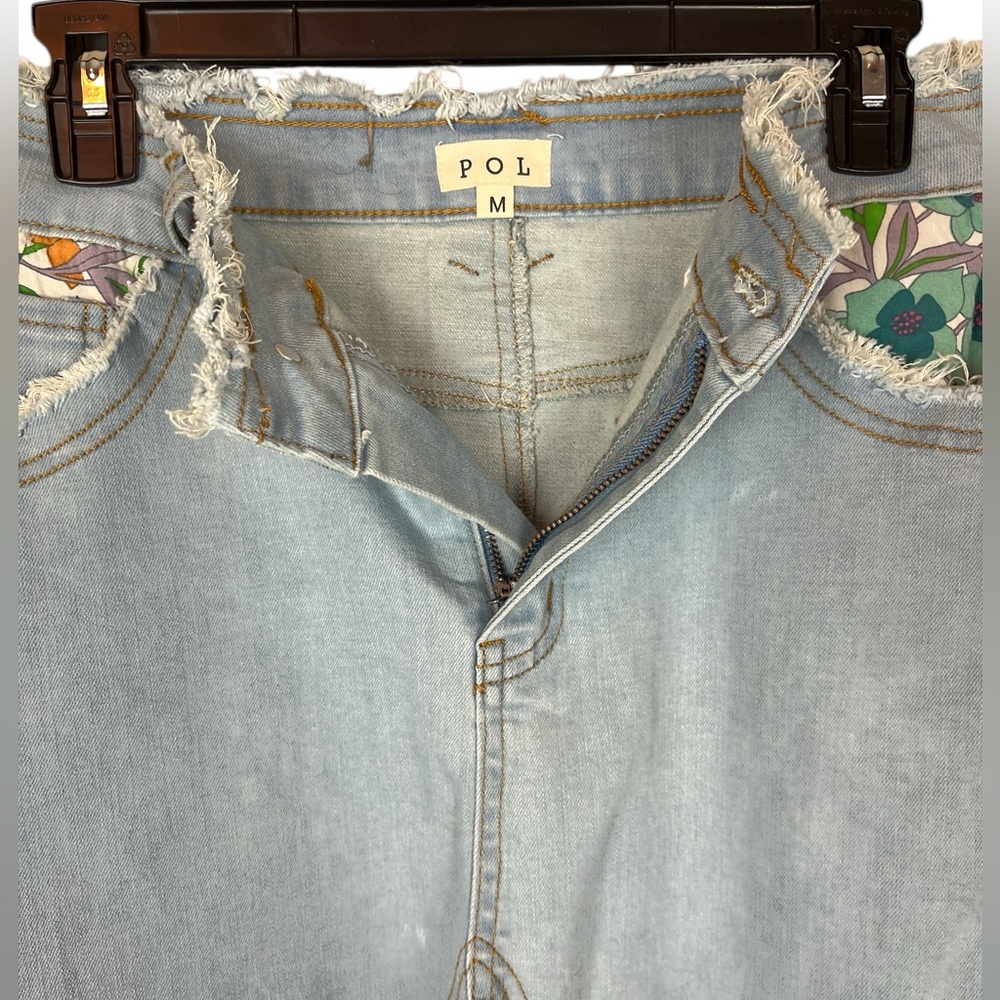 Denim Maxi Skirt with floral detail - Picture 4 of 5